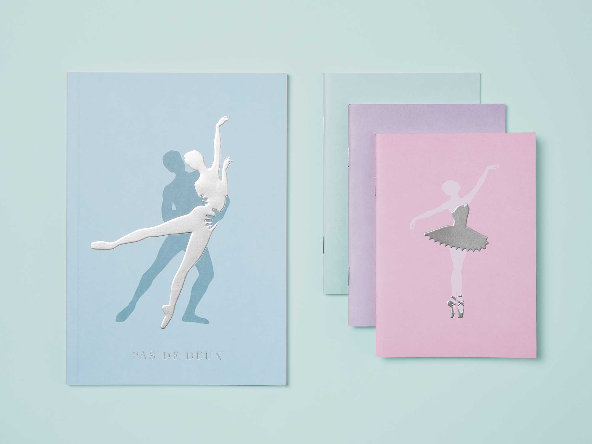 Silhouette Ballet Pastel Notebooks