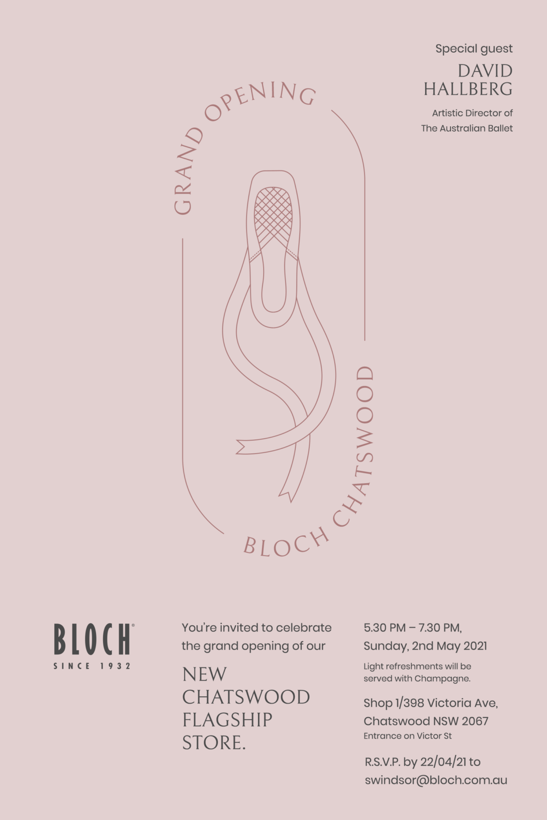 Bloch Chatswood Invitation Michael van de Kerkhof